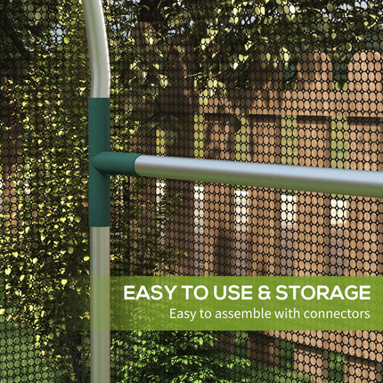 Galvanised Steel Fruit Cage with Zipped Door 1.2x1.2x1.9m - Black