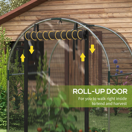 Galvanised Steel Fruit Cage with Zipped Door 1.2x1.2x1.9m - Black