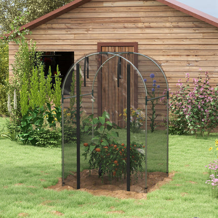 Galvanised Steel Fruit Cage with Zipped Door 1.2x1.2x1.9m - Black