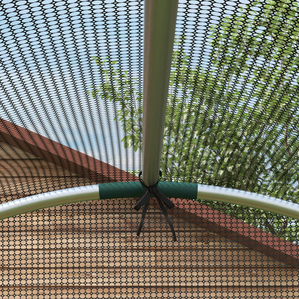 Galvanised Steel Fruit Cage with Zipped Door 1.2x1.2x1.9m - Black
