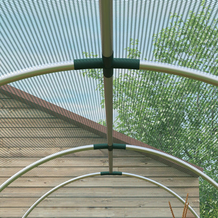 Galvanised Steel 360x120cm Fruit Cage with Zipped Door - Green
