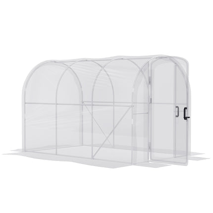 Polytunnel Walk-in Greenhouse 3x2x2m with PE Cover and Galvanised Steel Frame - Clear