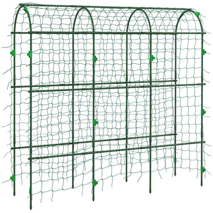 183 cm Tall Metal Garden Trellis, Arch Trellis for Climbing Plants Outdoor with Climbing Net