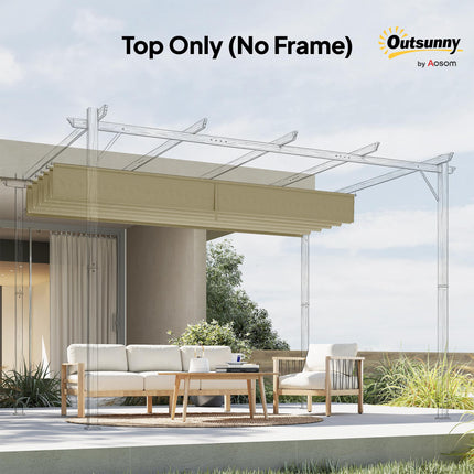 Retractable 3x3 Metre Pergola Canopy Replacement - Beige