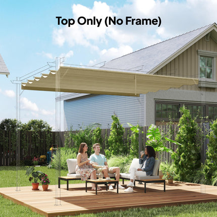 Replacement Retractable Pergola Canopy Cover 4x3 Metre - Beige