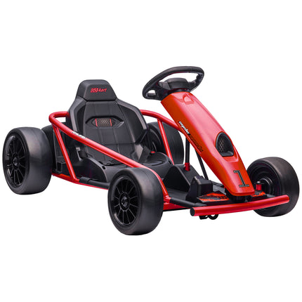 24V Electric Kids Go Kart with Drift and 2 Speeds for Ages 8-12 - Red