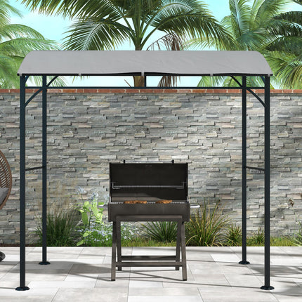 2.2 x 1.5 m BBQ Grill Gazebo Tent with Metal Frame & Hooks - Grey