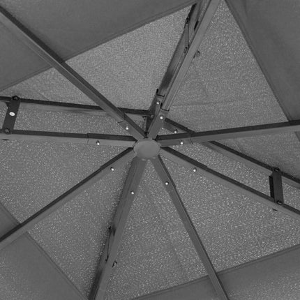 3 Metre Patio Gazebo with Mosquito Netting and Steel Frame - Grey