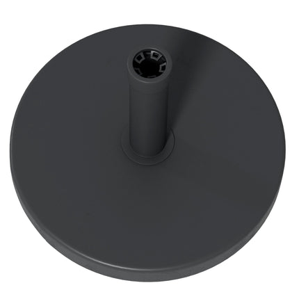 15kg Concrete Rattan Effect Parasol Base 46.5cm Dia Heavy Duty Outdoor Umbrella Stand - Black