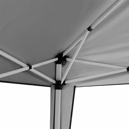 3 x 3 m Pop Up Garden Gazebo Marquee Party Tent with Adjustable Height - Grey