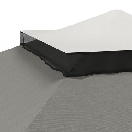Pop Up Canopy Tent with Double Roof & Mesh Sidewalls - Dark Grey