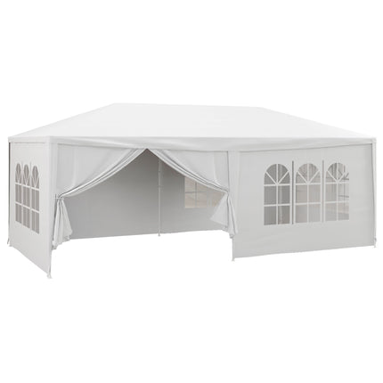 6 x 3 m Outdoor Waterproof Party Tent with 6 Removable Side Walls - White