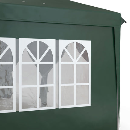 3 x 6m Portable Water Resistant Garden Gazebo with Removable Sidewalls - White
