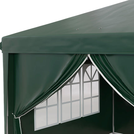 3 x 6m Portable Water Resistant Garden Gazebo with Removable Sidewalls - White