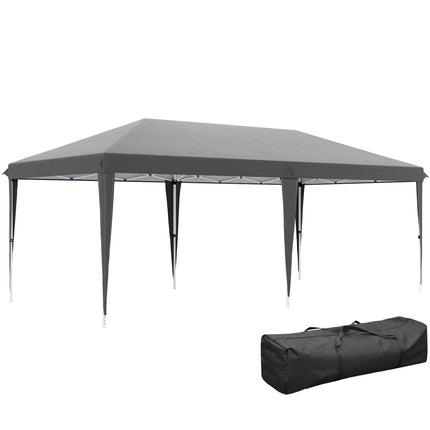 6 x 3 Metre Steel Frame Pop-Up Gazebo for Outdoor Events - Grey