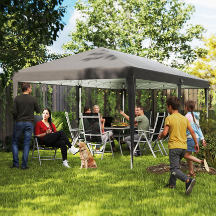 6 x 3 Metre Steel Frame Pop-Up Gazebo for Outdoor Events - Grey