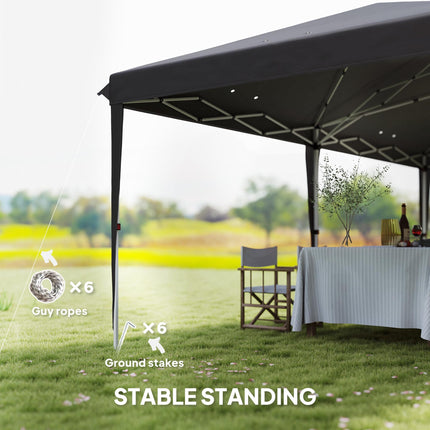 6 x 3 Metre Steel Frame Pop-Up Gazebo for Outdoor Events - Grey