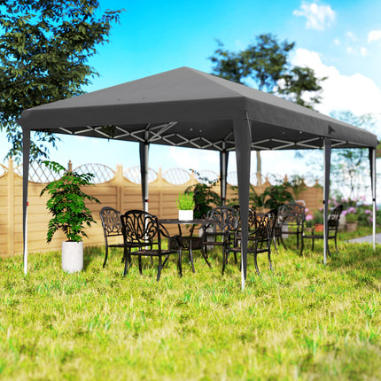 6 x 3 Metre Steel Frame Pop-Up Gazebo for Outdoor Events - Grey