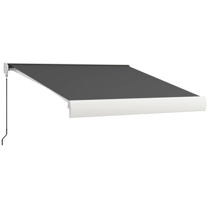 Electric Retractable Awning with Remote Control and Full Cassette - Grey