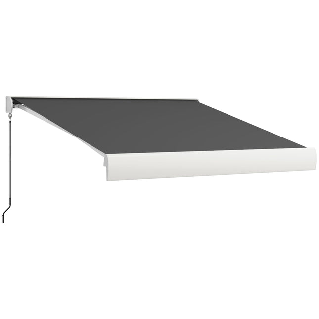 Electric Retractable Awning with Remote Control and Full Cassette - Grey