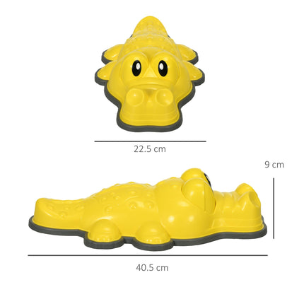 Set of 6 Crocodile Sensory Stepping Stones with Anti-Slip Edges - Colourful