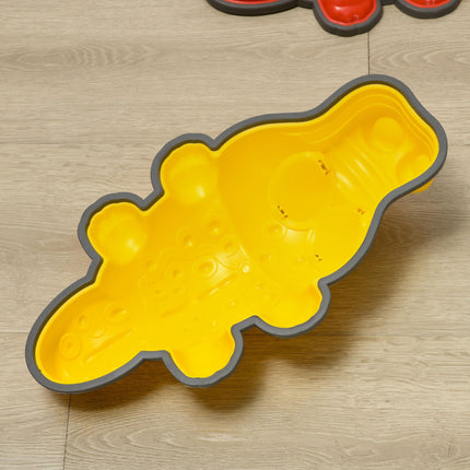 Set of 6 Crocodile Sensory Stepping Stones with Anti-Slip Edges - Colourful