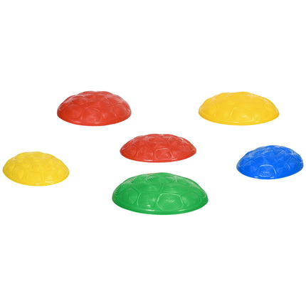 6 Piece Kids Balance Stepping Stones Set with Non-Slip Mats - Blue