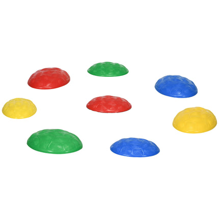 8 Piece Kids Balance Stepping Stones Set with Non-Slip Mats - Multicoloured