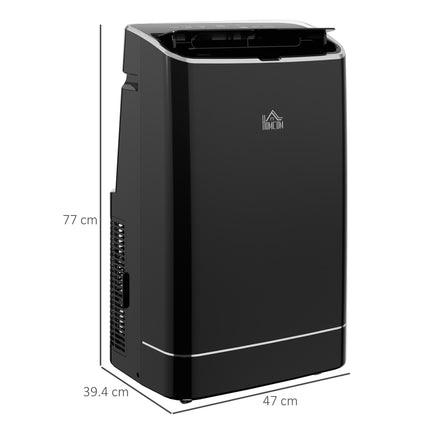 14,000 BTU Mobile Air Conditioner for 35m² with WiFi, Dehumidifier & Timer - Black