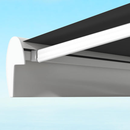 4 x 3m Electric Retractable Awning with Remote Control Aluminium Frame for Patio Door Window - Grey
