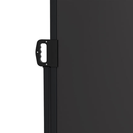 Retractable Side Awning 400 x 180 cm Outdoor Privacy Screen for Garden, Balcony, Terrace, Pool - Black