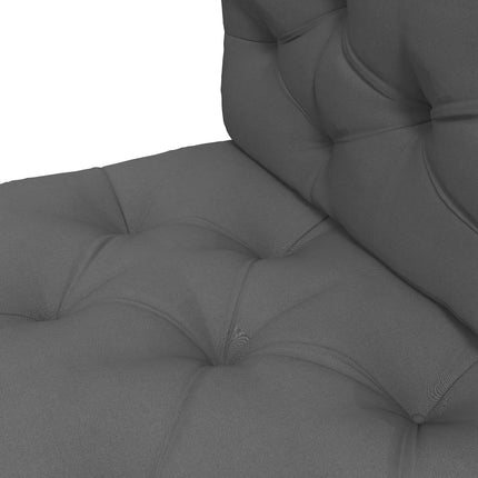 Set of 2 Replacement Seat Cushions for 4-Piece Pallet Seat 80x120cm - Charcoal Grey
