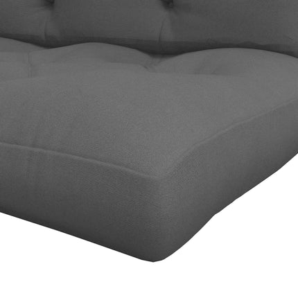 Set of 2 Replacement Seat Cushions for 4-Piece Pallet Seat 80x120cm - Charcoal Grey