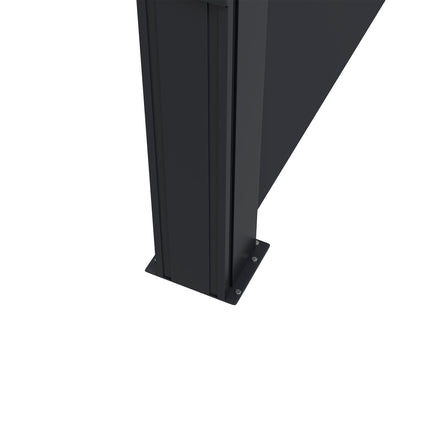 Retractable Outdoor Privacy Screen with UV Protection 400x160cm - Black