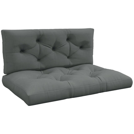 Set of 2 Replacement Seat Cushions for 4-Piece Pallet Seat - Light Grey