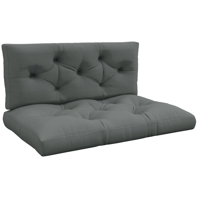 Set of 2 Replacement Seat Cushions for 4-Piece Pallet Seat - Light Grey