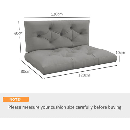 Set of 2 Replacement Seat Cushions for 4-Piece Pallet Seat - Light Grey