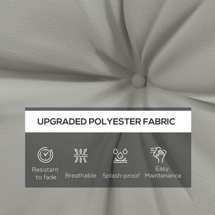 4-Piece Patio Chair Seat and Back Cushion Set - Light Grey