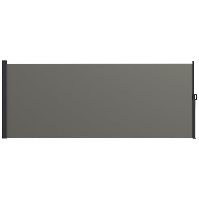 Retractable Outdoor Privacy Screen Awning with UV30+ Protection - Dark Grey