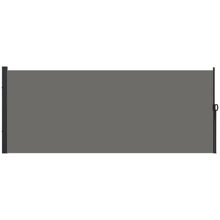 Retractable Outdoor Privacy Side Awning with UV30+ Polyester 400x180 cm - Dark Grey