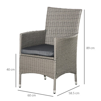 4 Piece Cushioned Rattan Patio Sofa Set with Metal Frame - Brown