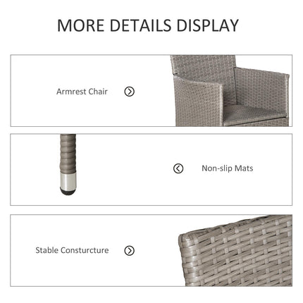 4 Piece Cushioned Rattan Patio Sofa Set with Metal Frame - Brown
