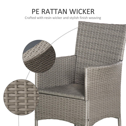 4 Piece Cushioned Rattan Patio Sofa Set with Metal Frame - Brown