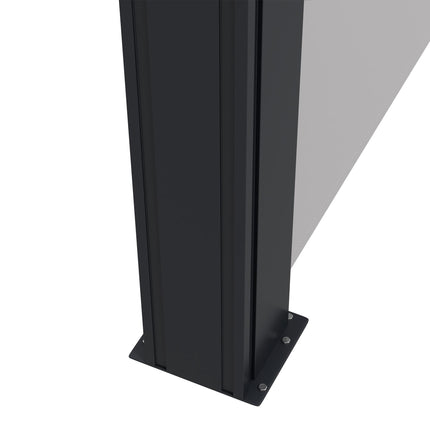 Retractable Side Awning 400x180cm Outdoor Privacy Screen for Garden, Balcony, Hot Tub - Light Grey