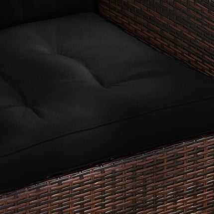 4-Piece Patio Chair Seat and Back Cushion Set - Black