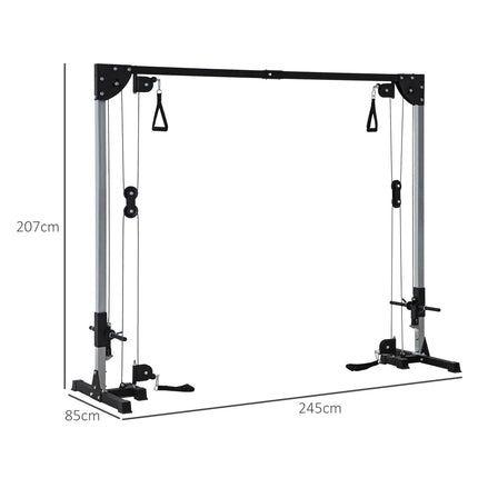Multi Home Gyms with Cable Pulley System, Cable Crossover Machine with 4 Handles