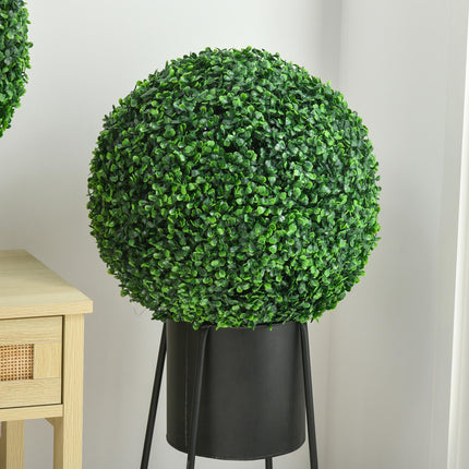 Set of 2 Artificial Boxwood Ball Plants 40cm - Green