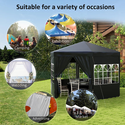 4 Metre Waterproof Party Tent with Removable Side Walls - White