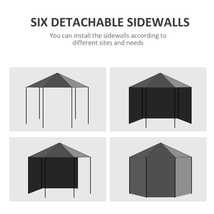 4 Metre Waterproof Party Tent with Removable Side Walls - White