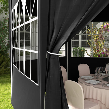 4 Metre Waterproof Party Tent with Removable Side Walls - White